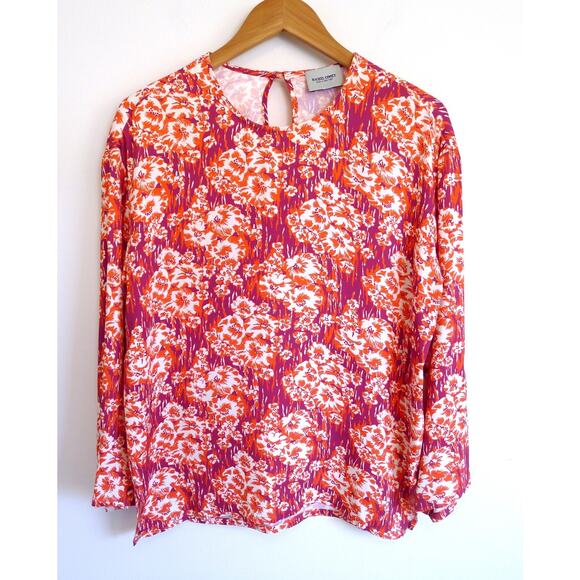 RACHEL COMEY New York Red Floral Spright Top Blouse Made USA Shopbop 6 $325 - Picture 4 of 16